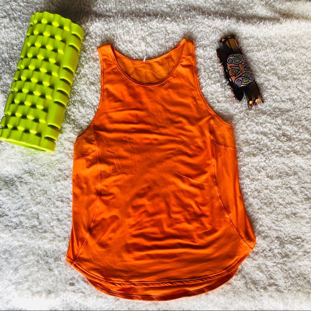 Lululemon orange tank top size 6